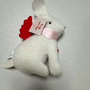 White Plush Dog Toy with Red Wings / Target Bullseye Valentine’s Day 2025 - NWT
